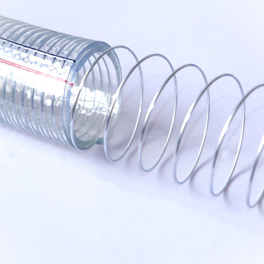 Steel wire reinforced PVC suction hose