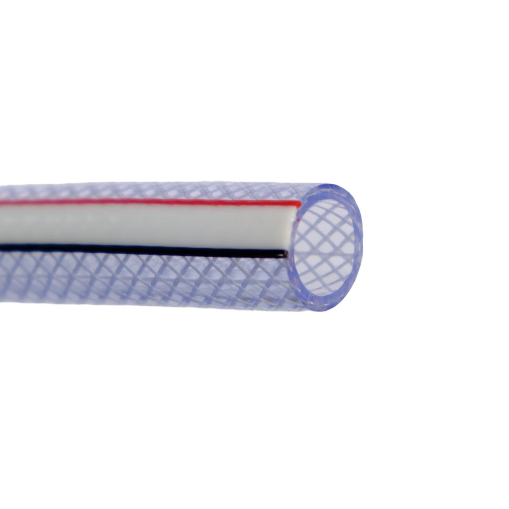 Garden hose cross-section showing wall and braid