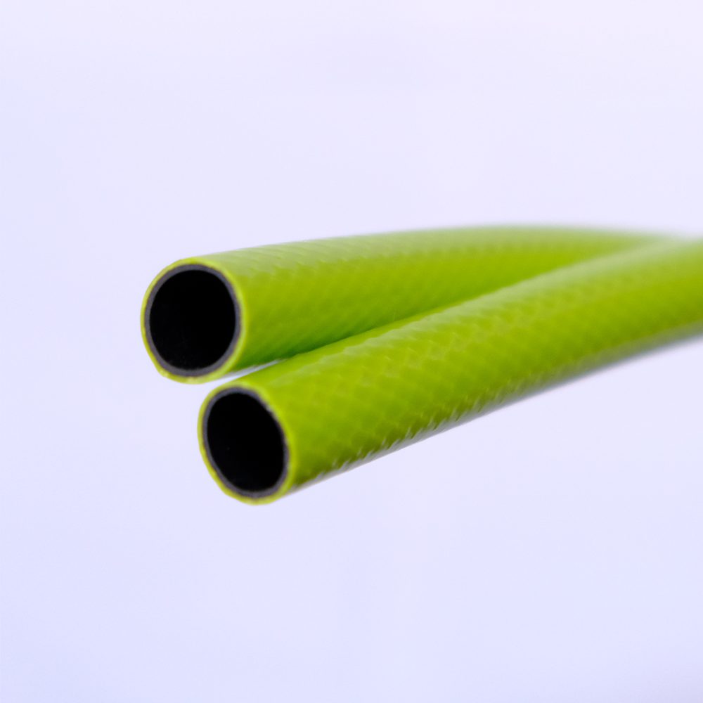 Cross-section showing the steel wire helix