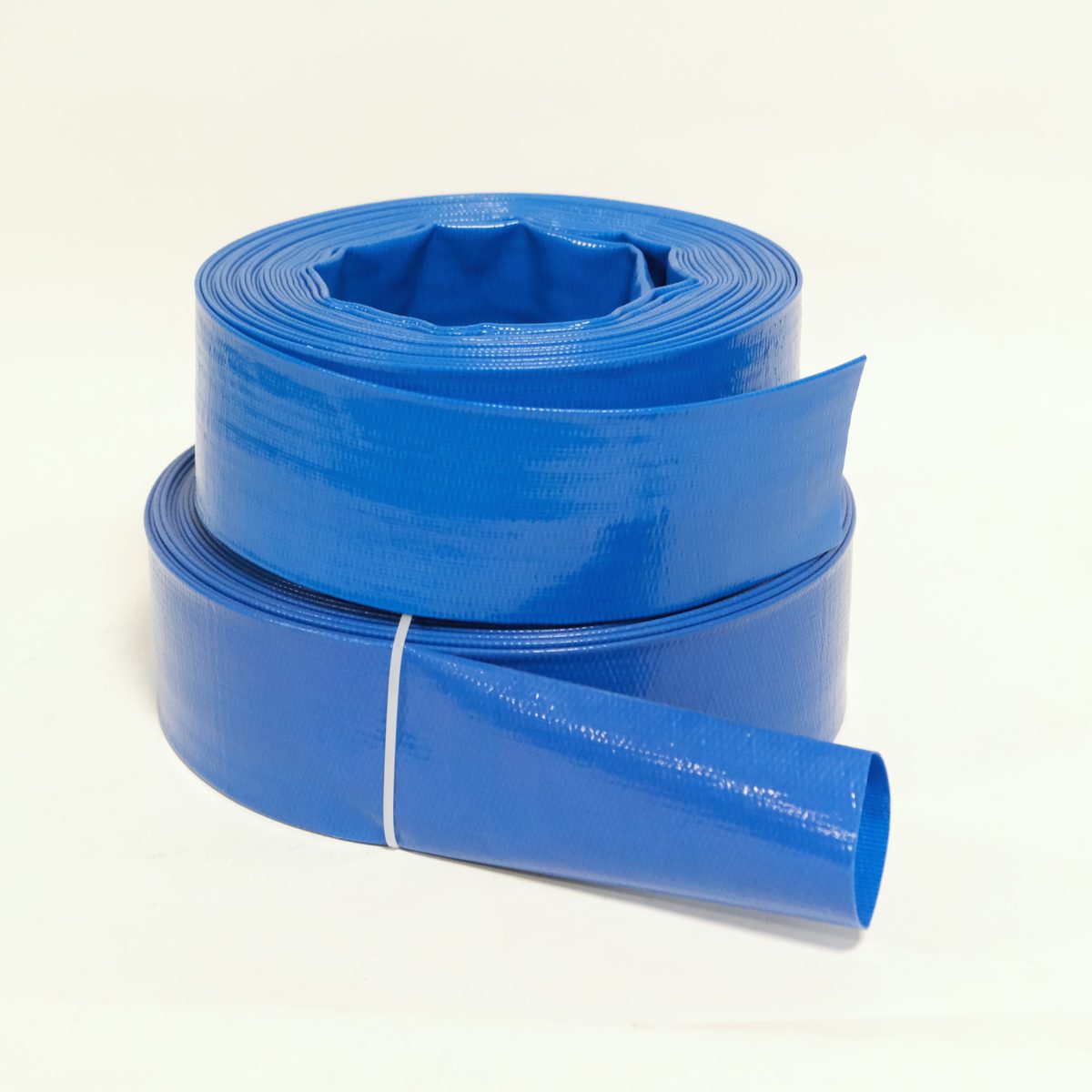 Blue PVC layflat hose for irrigation