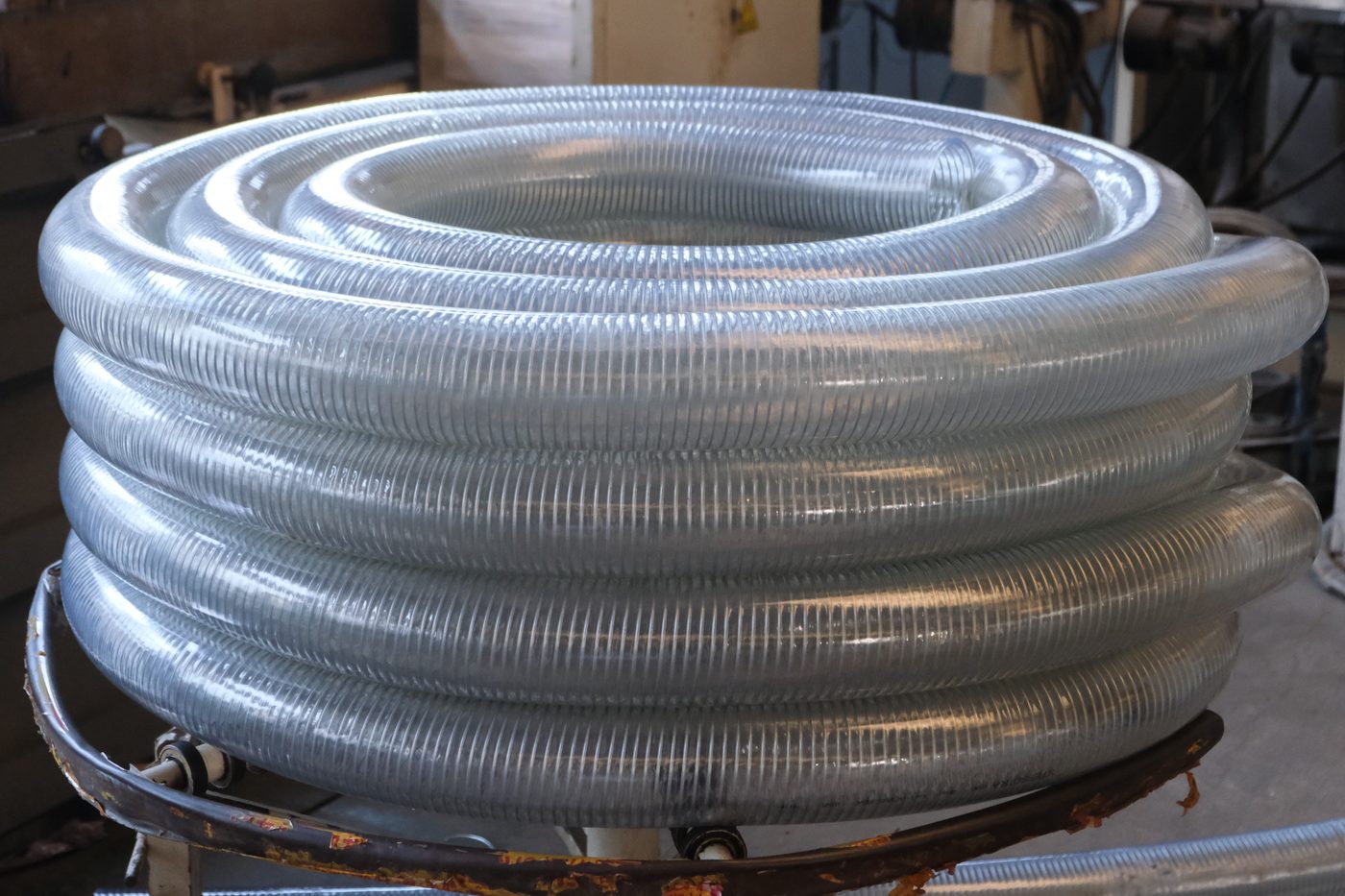Steel wire reinforced PVC suction hose coil